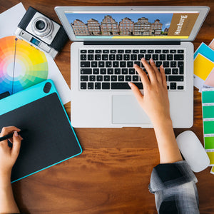 streetline Hamburg Peterstraße Panorama Souvenir Magnet