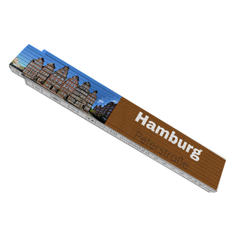streetline Hamburg Peterstraße Meterstab aus Holz