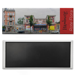 streetline Hamburg Rote Flora Panorama Souvenir Magnet