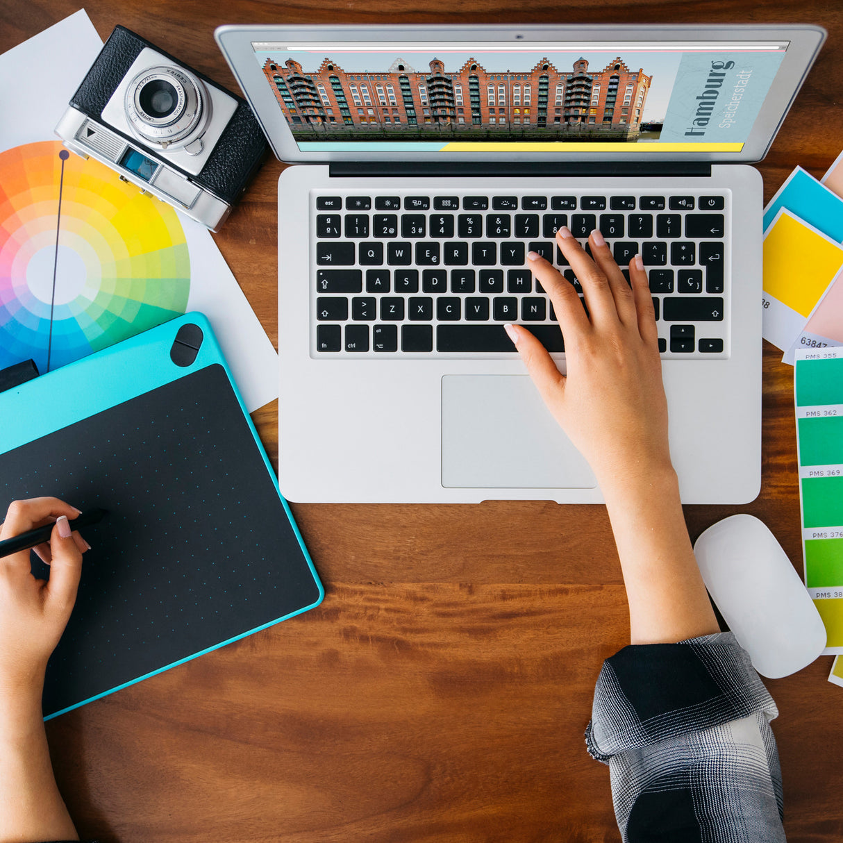 streetline Hamburg Speicherstadt Panorama Souvenir Magnet