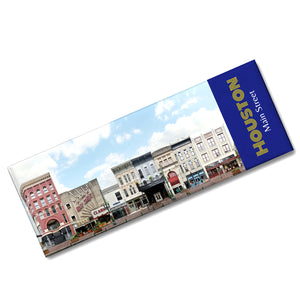 streetline Houston Main Street Panorama Souvenir Magnet