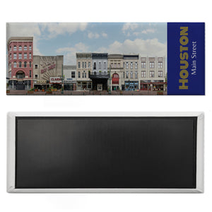 streetline Houston Main Street Panorama Souvenir Magnet