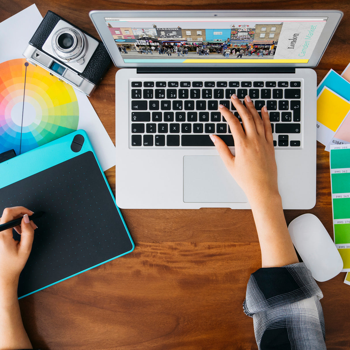 streetline London Camden Market Panorama Souvenir Magnet