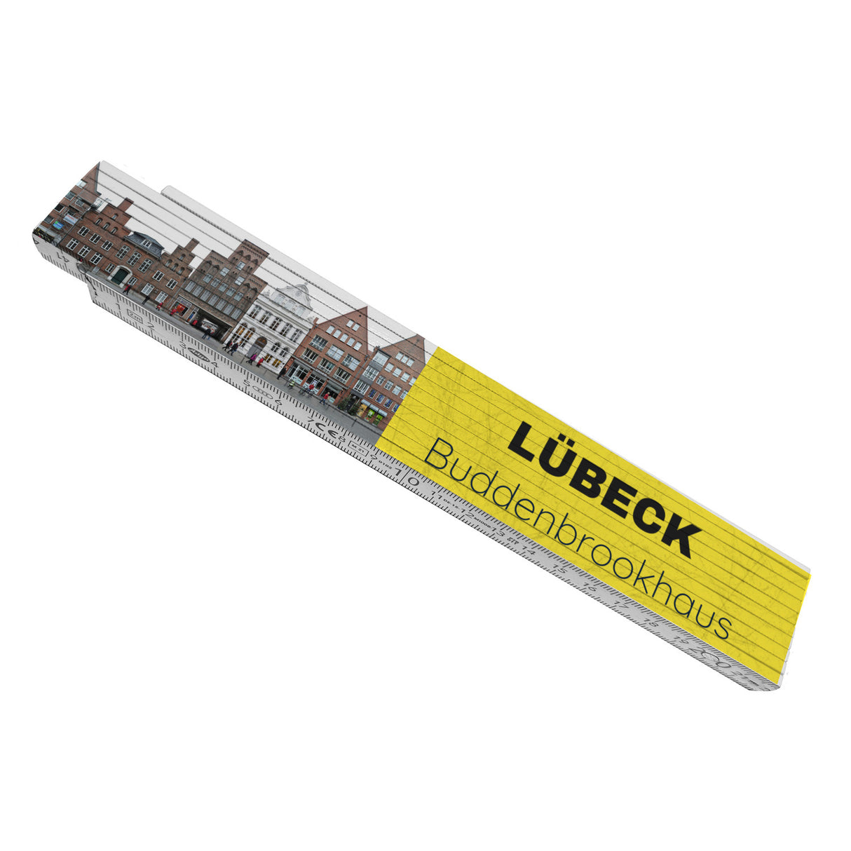 streetline LÜBECK Buddenbrookhaus Meterstab aus Holz