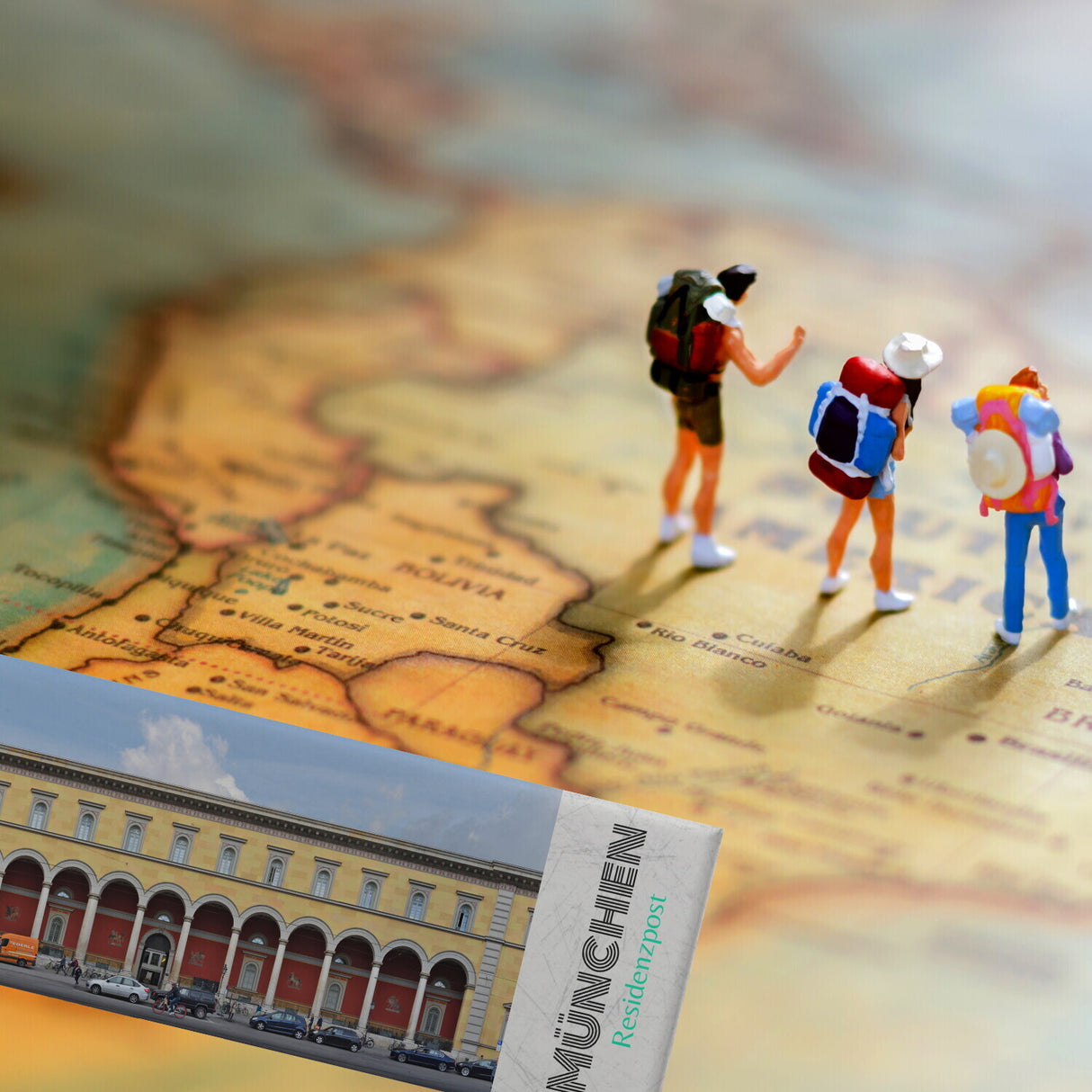 streetline München Residenzpost Panorama Souvenir Magnet