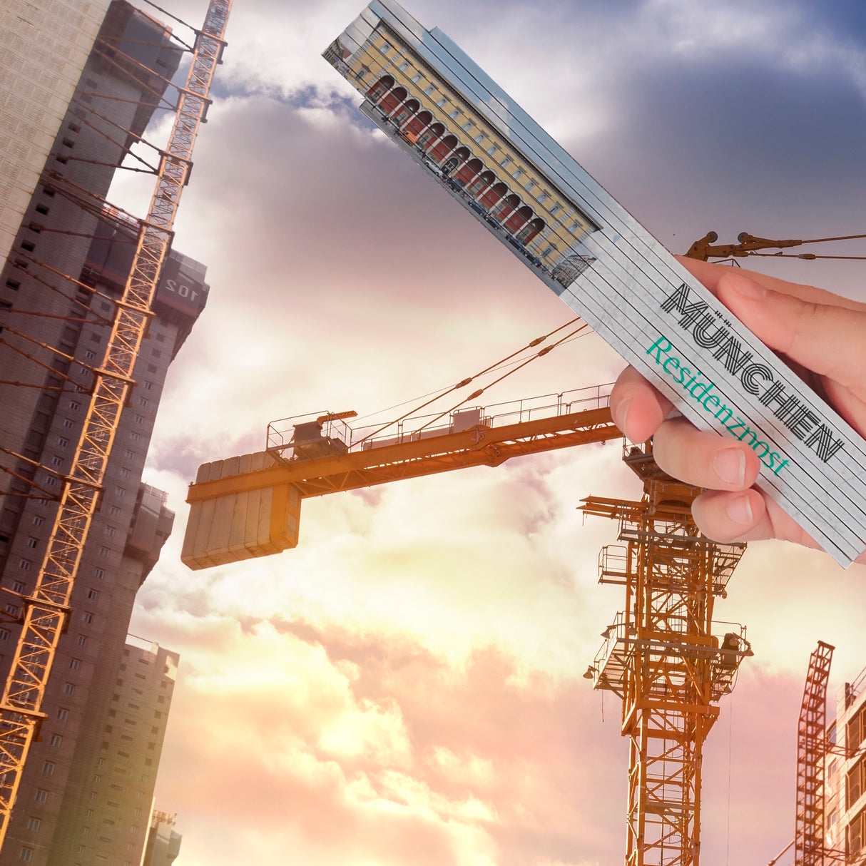 streetline München Residenzpost Meterstab aus Holz