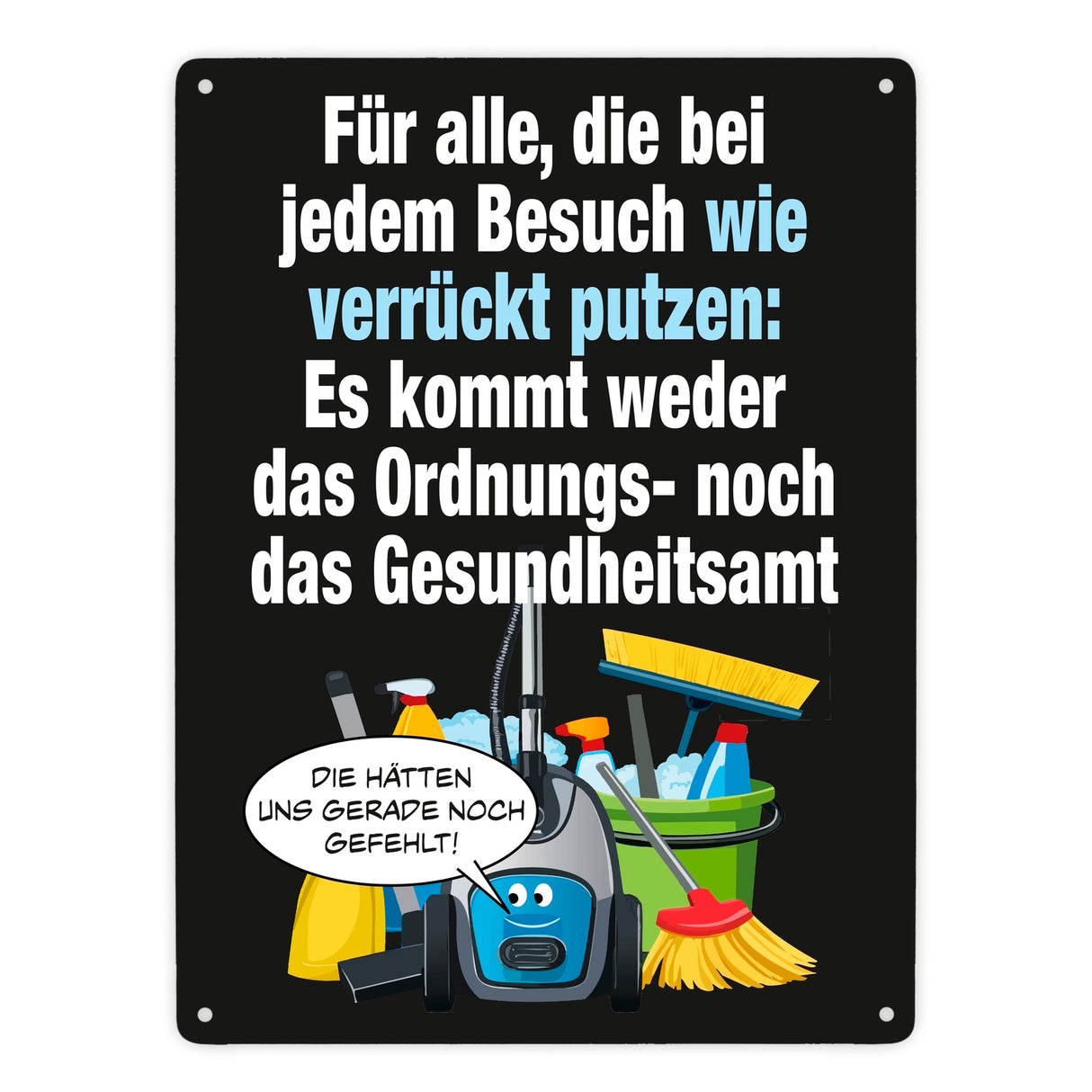 Haushalt Metallschild in 15x20 cm mit Spruch: Besuch ist kein Gesundheitsamt