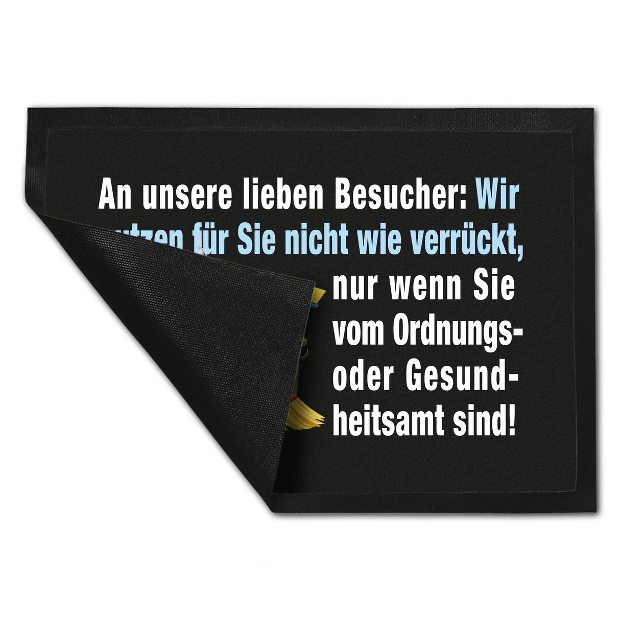 Hausarbeit Fußmatte in 35x50 cm mit Spruch: Sauber, außer bei Amtbesuch!