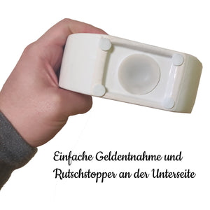 Hausarbeit Spardose mit Spruch: Sparen: Kein Ordnungs- oder Gesundheitsamt