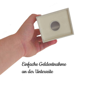 Hausarbeit Spardose mit Spruch: Sparen: Kein Ordnungs- oder Gesundheitsamt