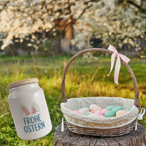 Frohe Ostern Keksdose mit niedlichen Hasenohren