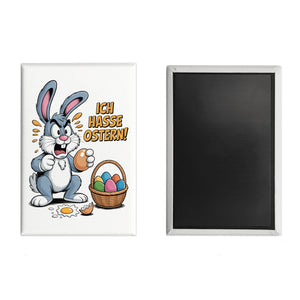 Ich hasse Ostern Souvenir Souvenir Magnet mit gestresstem Osterhasen