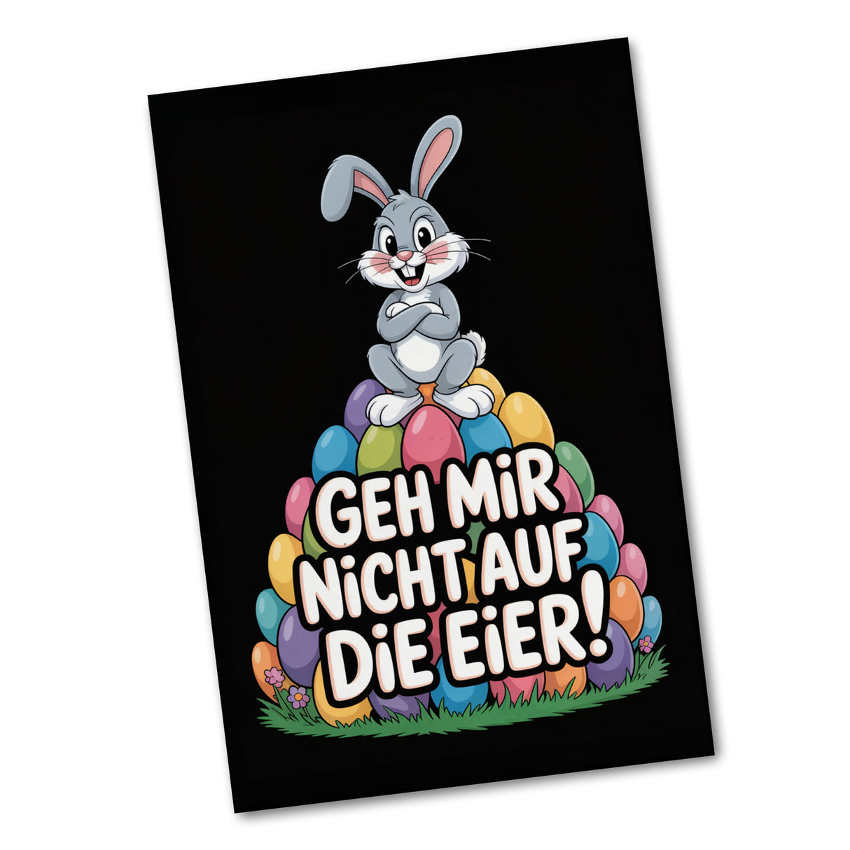 Osterhasen Cartoon Souvenir Souvenir Magnet Geh mir nicht auf die Eier