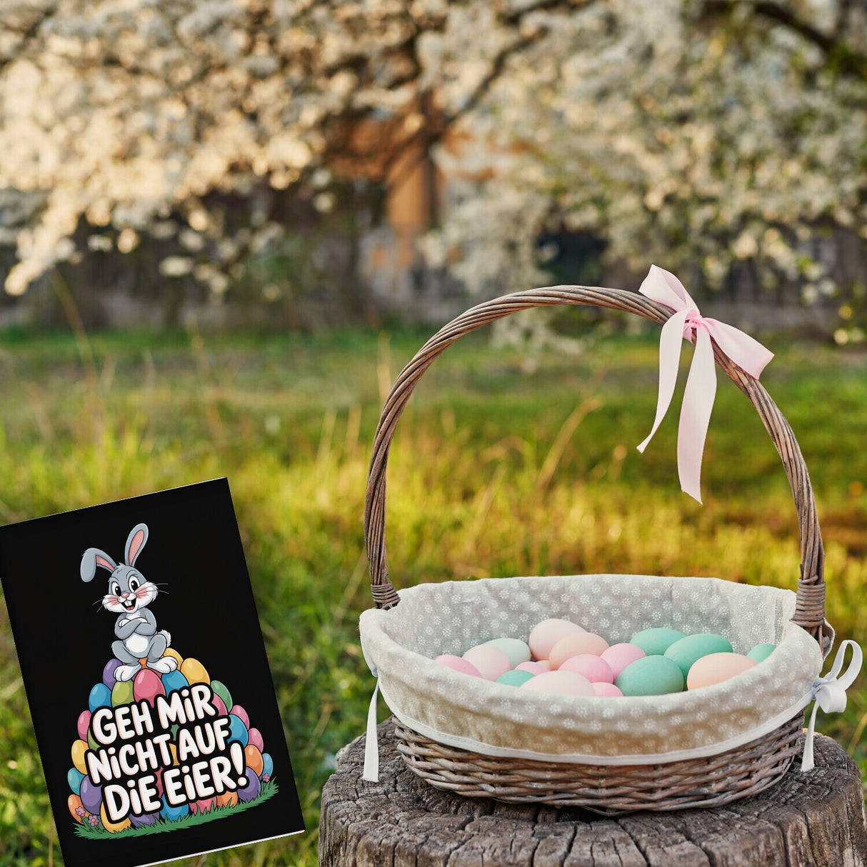Osterhasen Cartoon Souvenir Souvenir Magnet Geh mir nicht auf die Eier