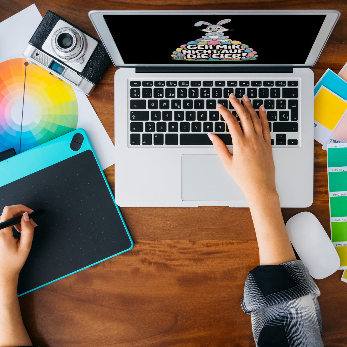 Osterhasen Cartoon Tasse Geh mir nicht auf die Eier