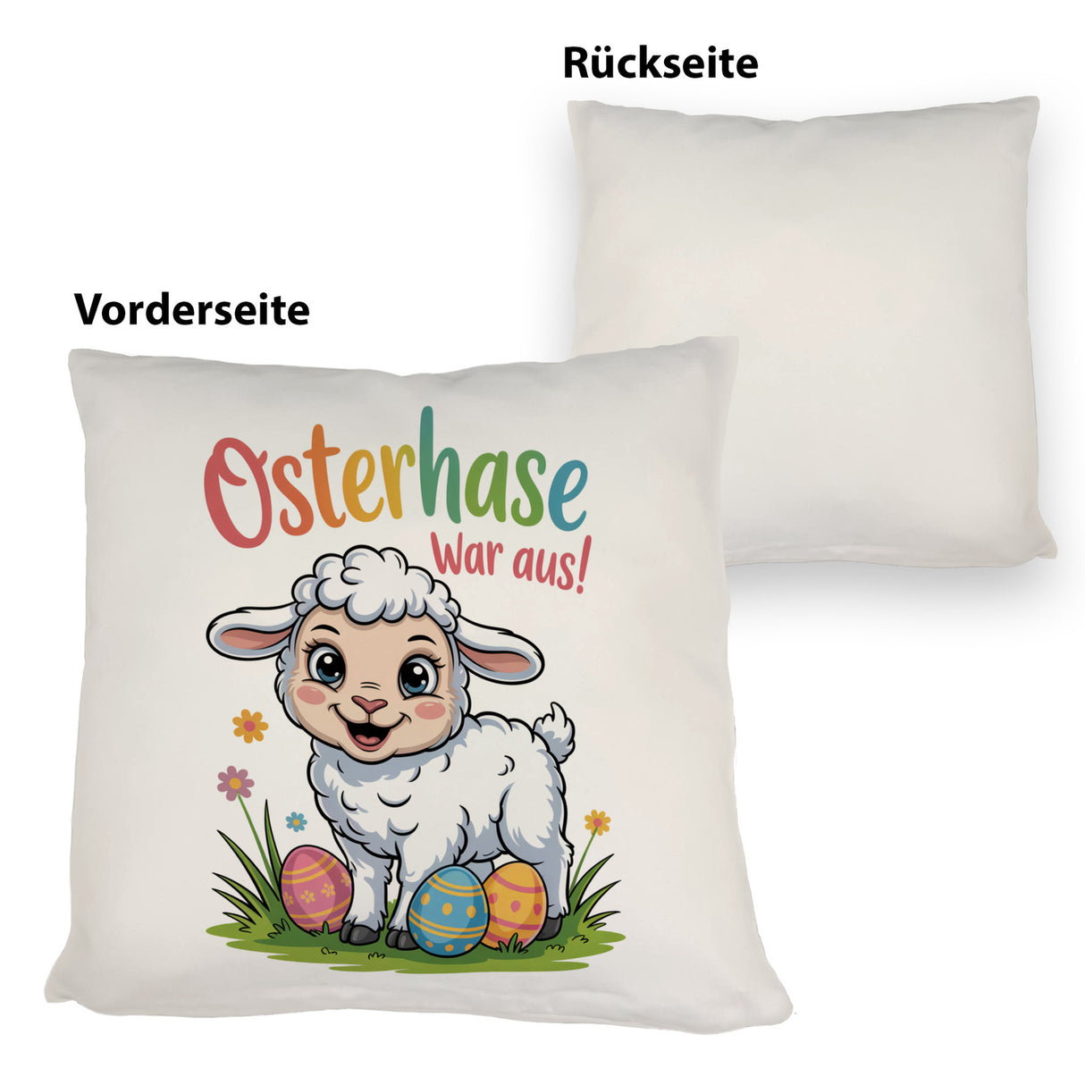 Osterlamm Kissen - Osterhase war aus