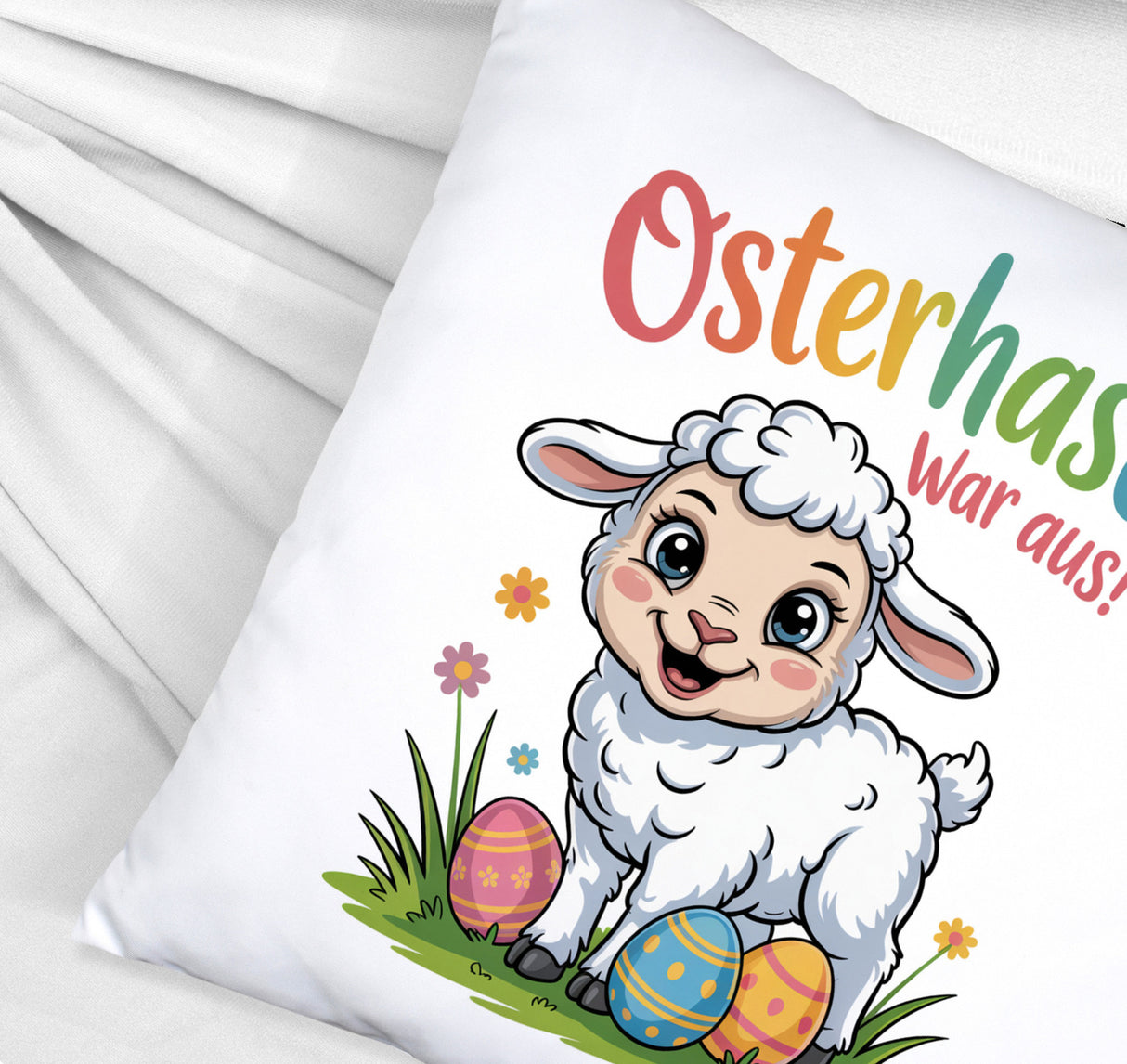 Osterlamm Kissen - Osterhase war aus