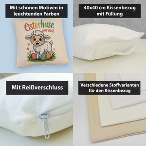 Osterlamm Kissen - Osterhase war aus