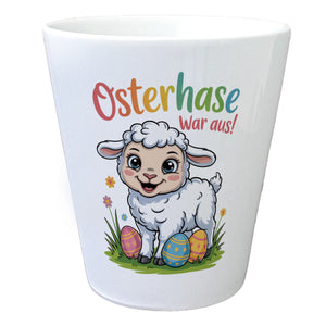 Osterlamm Blumentopf - Osterhase war aus