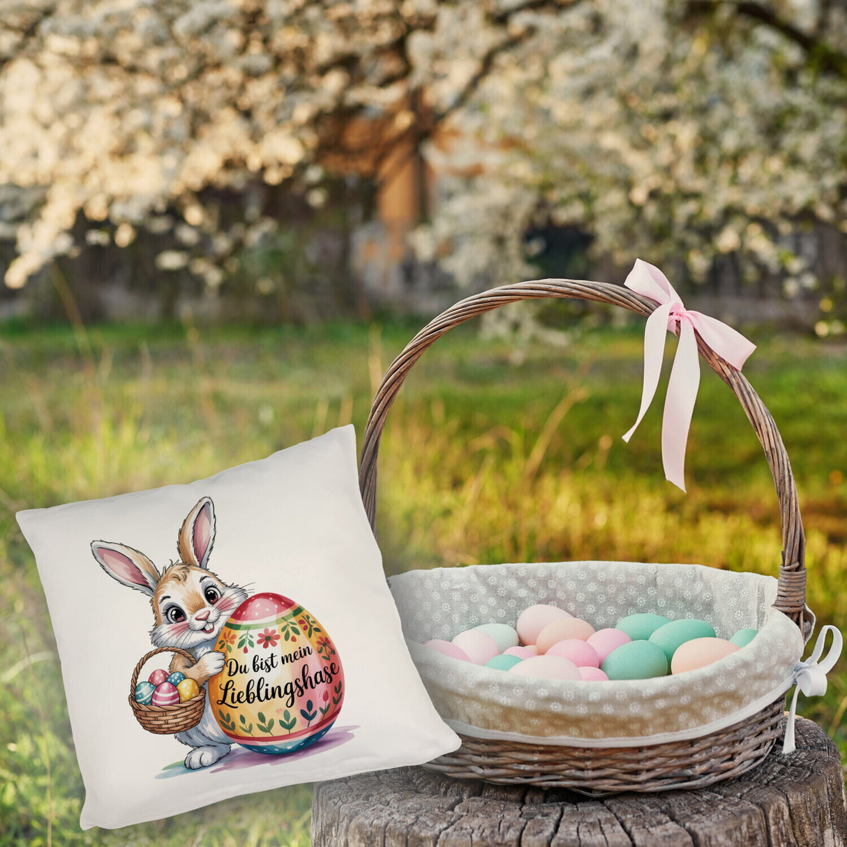Osterhase Du bist mein Lieblingshase Kissen