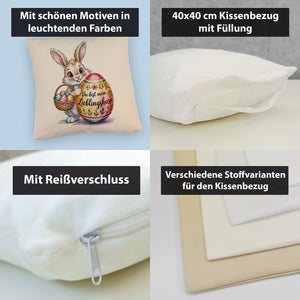 Osterhase Du bist mein Lieblingshase Kissen