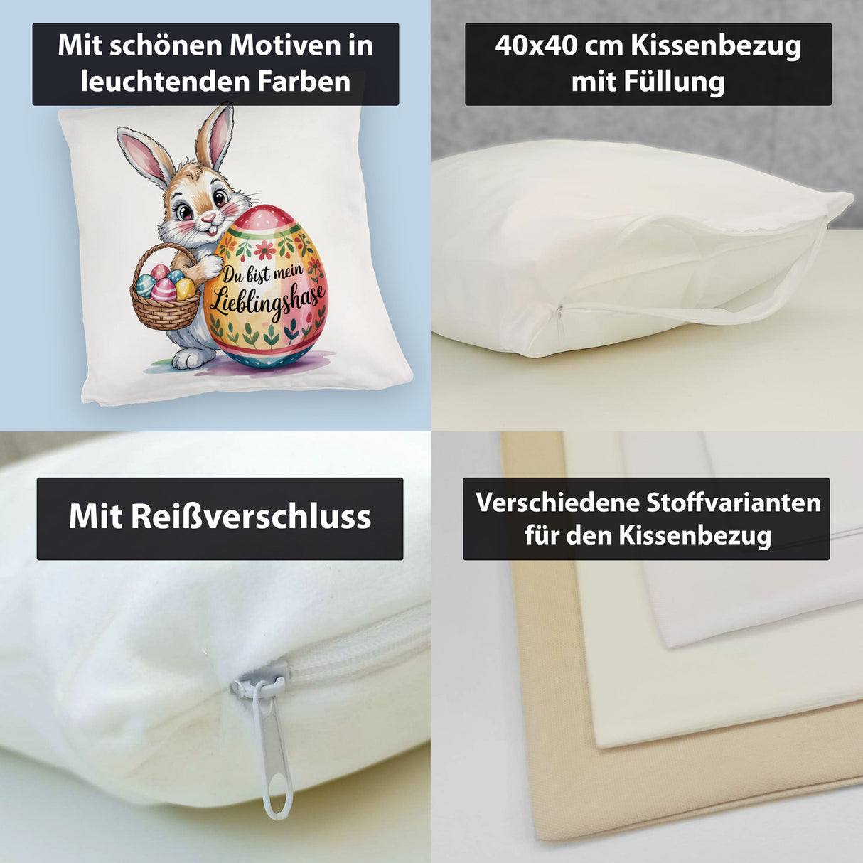 Osterhase Du bist mein Lieblingshase Kissen