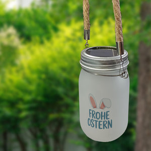 Frohe Ostern Solarlicht mit niedlichen Hasenohren