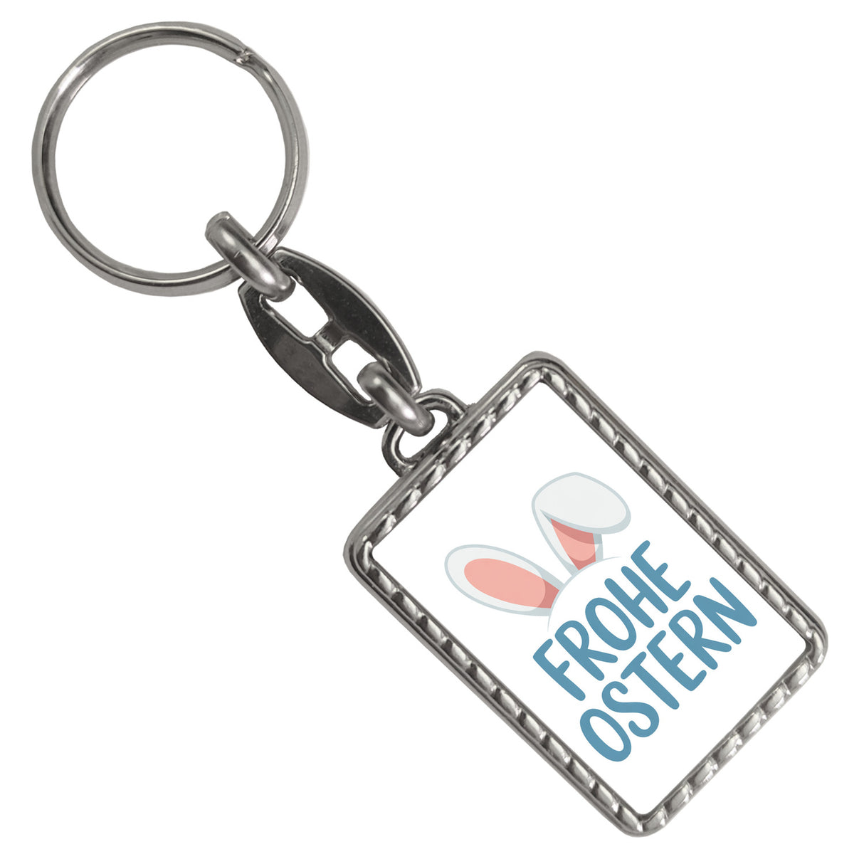 Frohe Ostern Schlüsselanhänger mit niedlichen Hasenohren