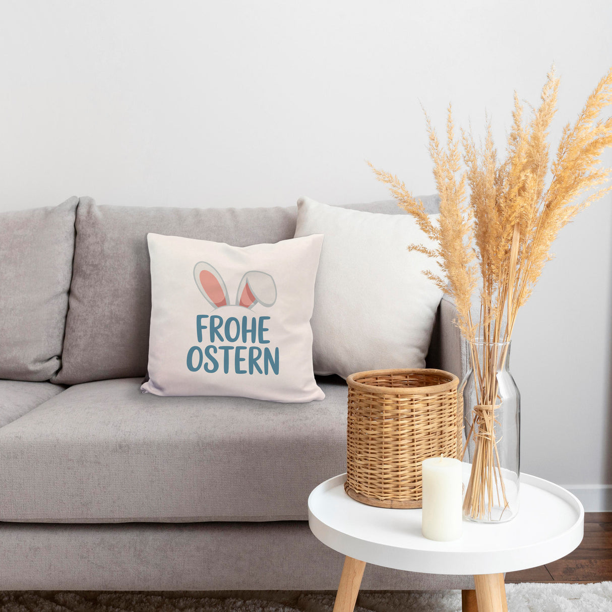 Frohe Ostern Kissen mit niedlichen Hasenohren
