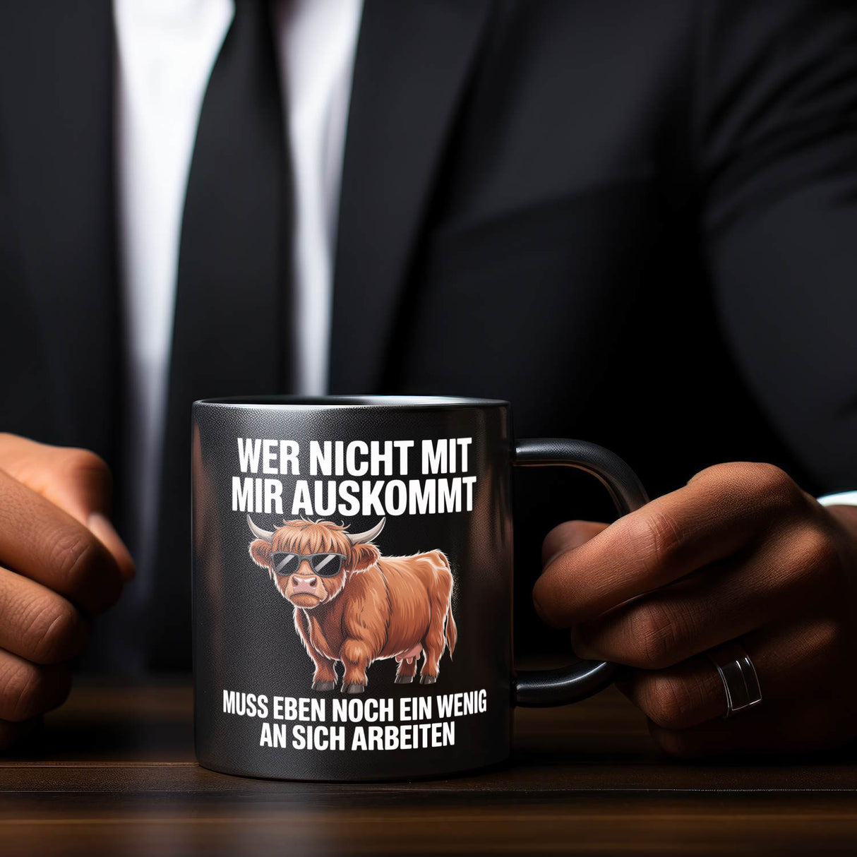 Hochlandrind Tasse - du musst an dir arbeiten