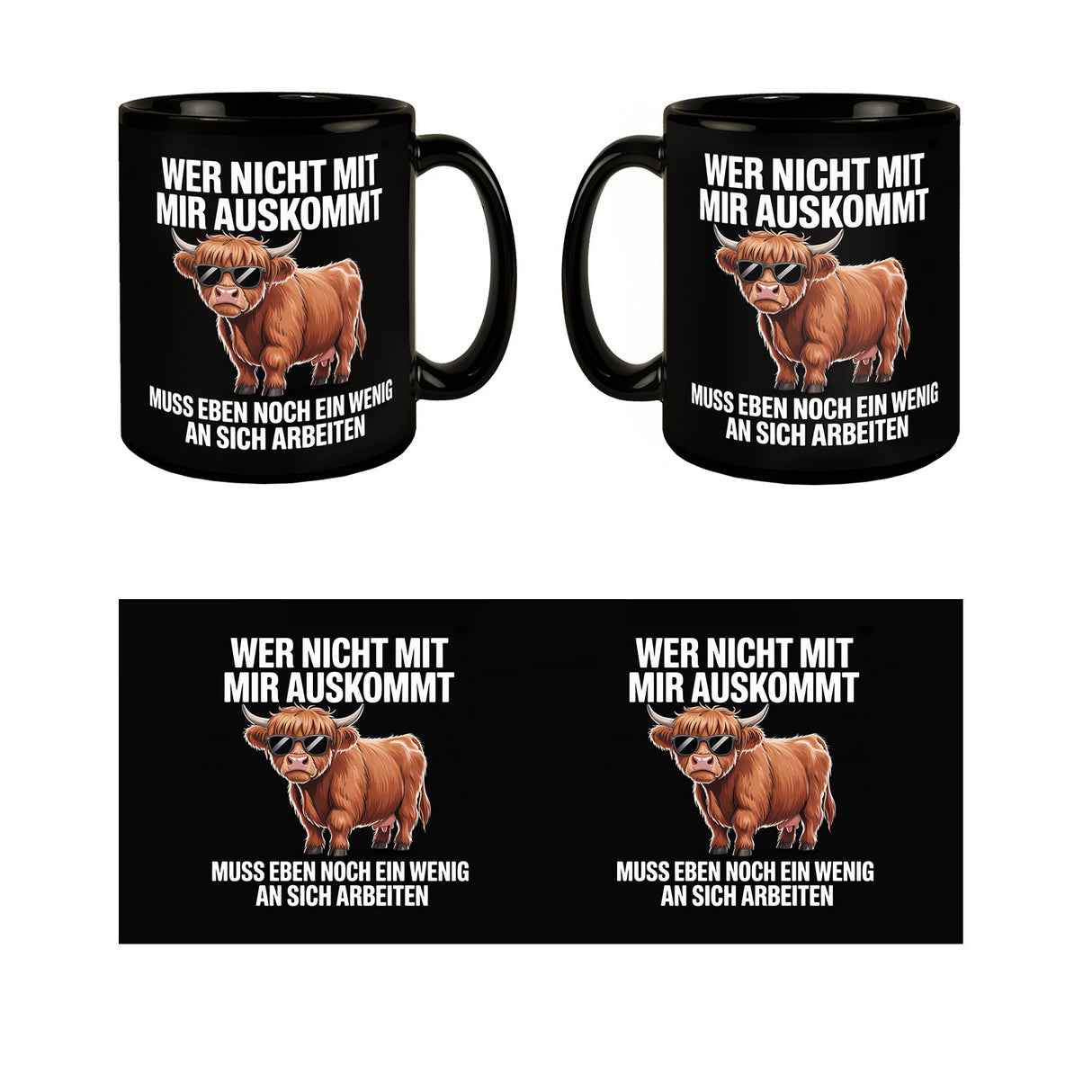Hochlandrind Tasse - du musst an dir arbeiten