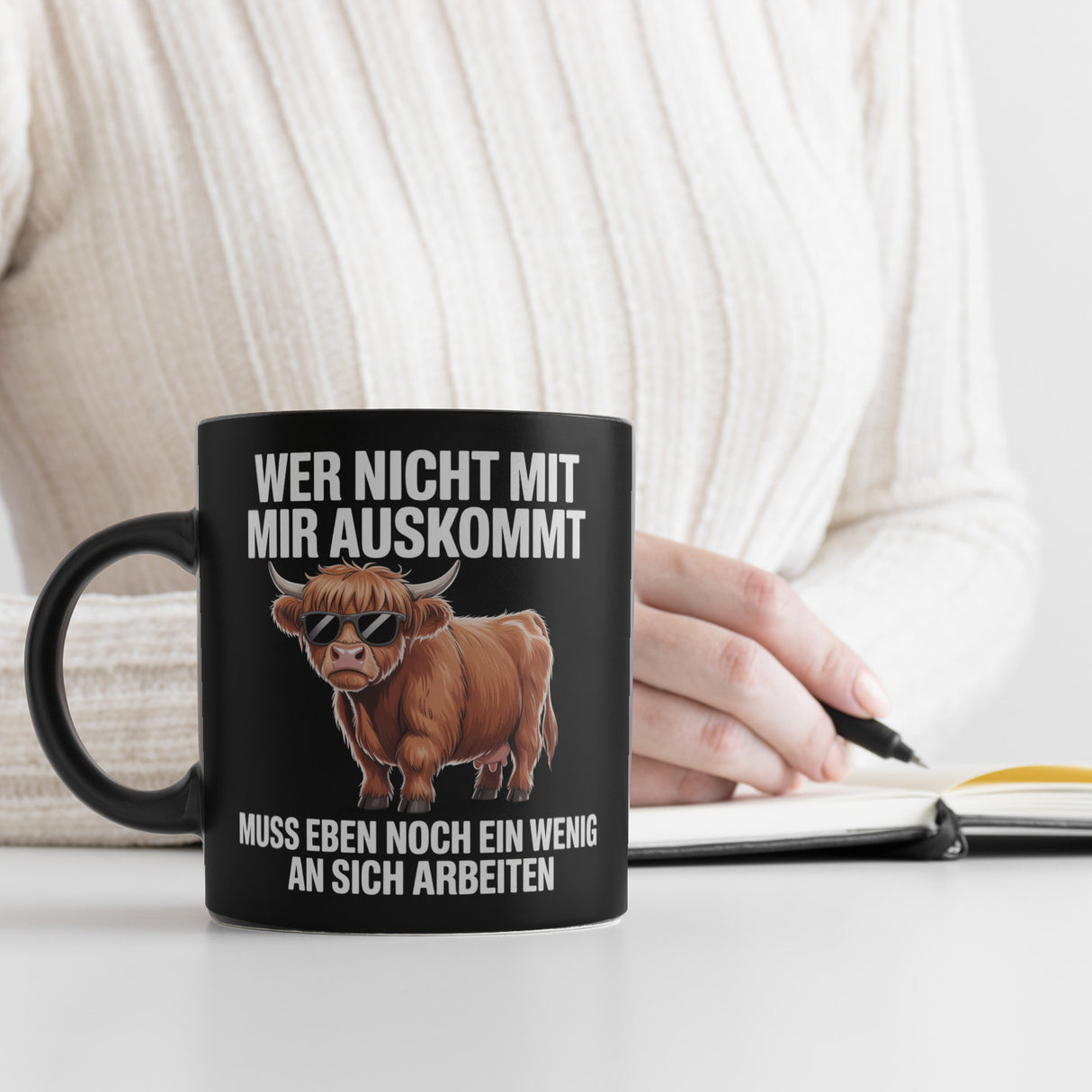 Hochlandrind Tasse - du musst an dir arbeiten