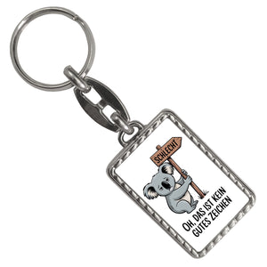 Melancholischer Koala Souvenir Schlüsselanhänger - kein gutes Zeichen