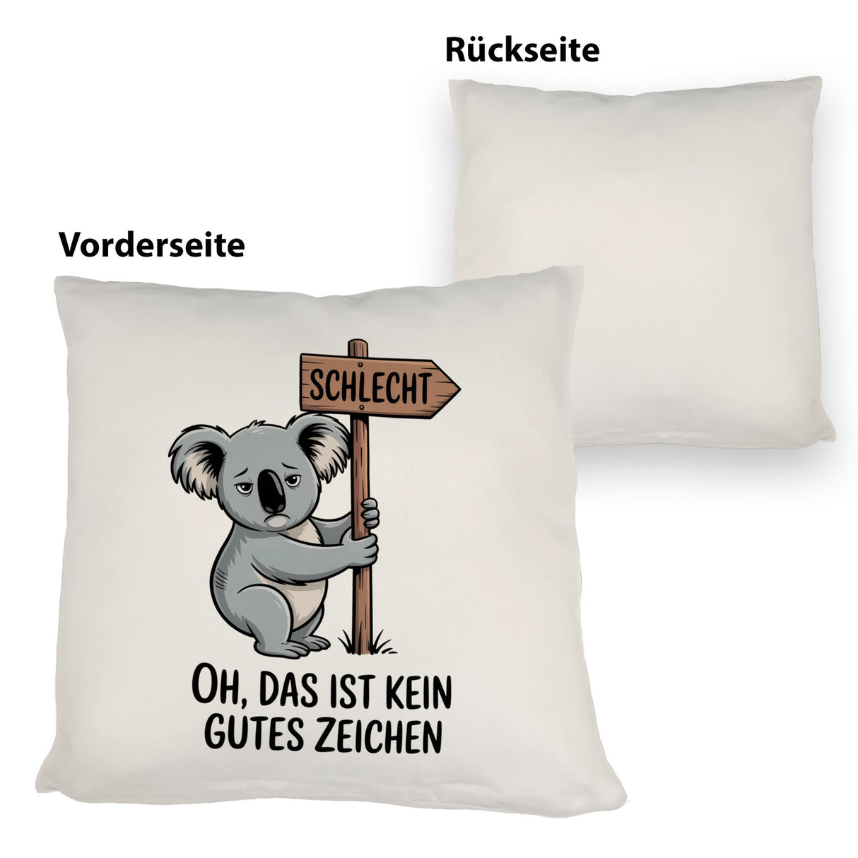 Melancholischer Koala Kissen - kein gutes Zeichen