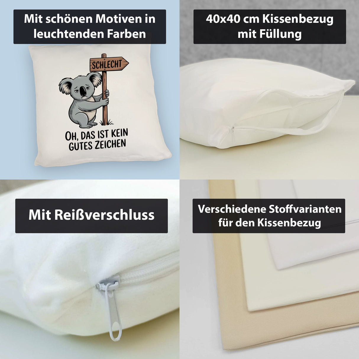 Melancholischer Koala Kissen - kein gutes Zeichen