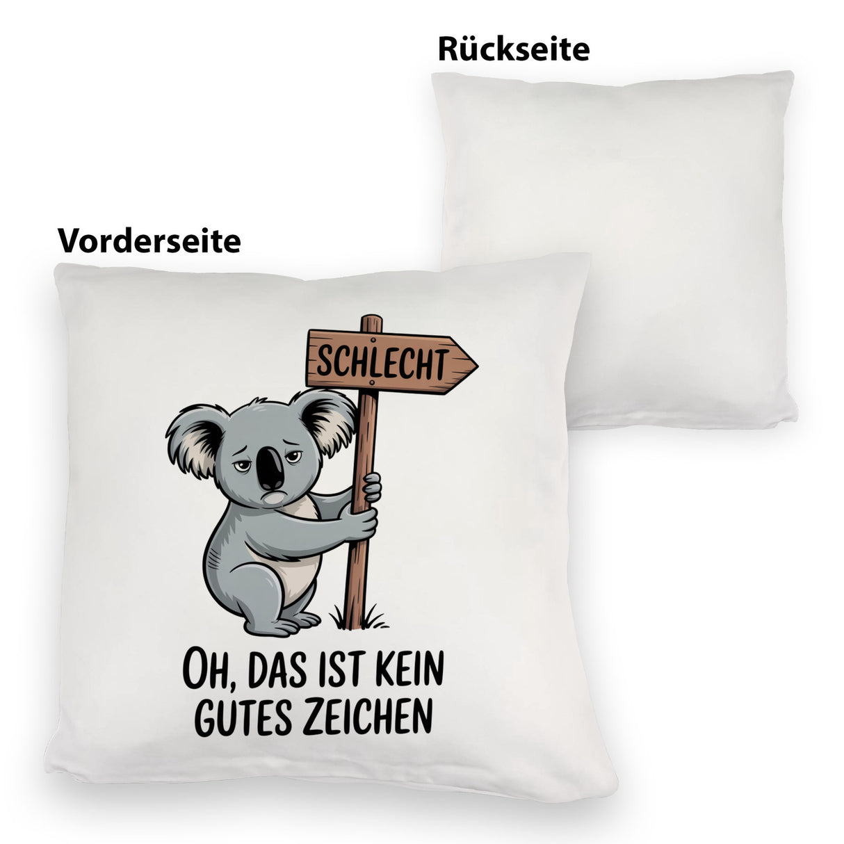 Melancholischer Koala Kissen - kein gutes Zeichen