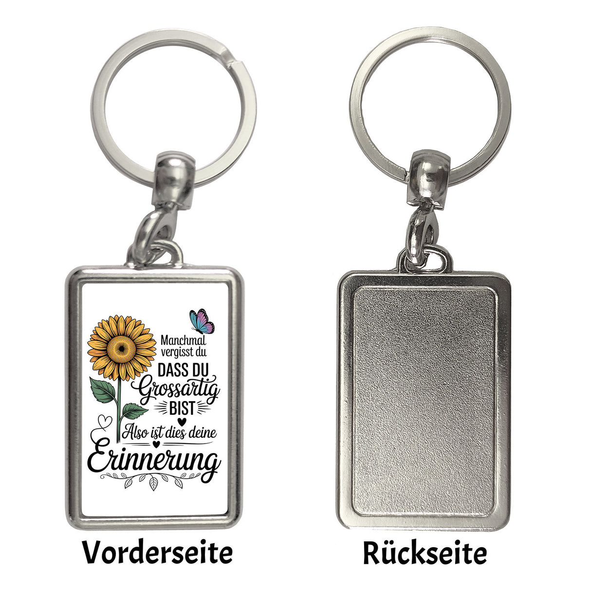 Du bist grossartig Schlüsselanhänger mit Sonnenblume