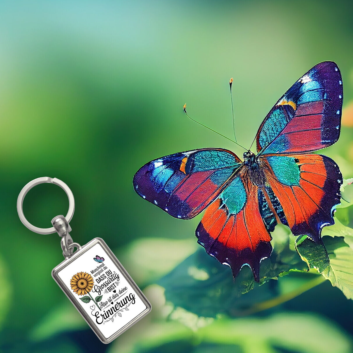 Du bist grossartig Schlüsselanhänger mit Sonnenblume