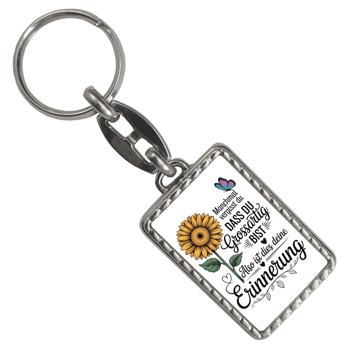 Du bist grossartig Schlüsselanhänger mit Sonnenblume