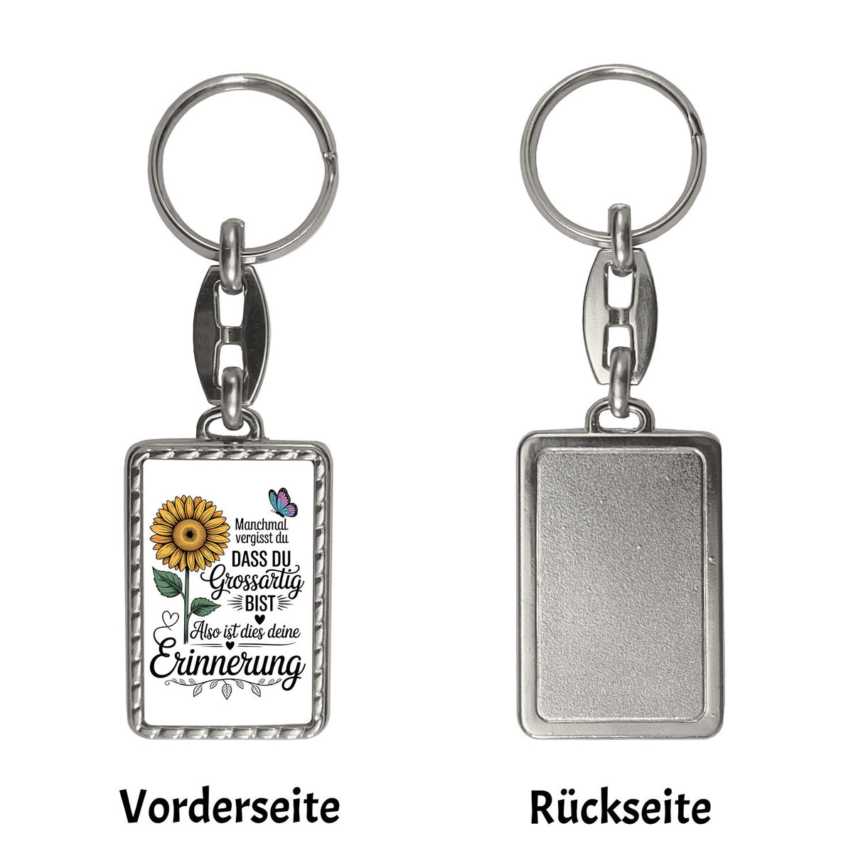 Du bist grossartig Schlüsselanhänger mit Sonnenblume