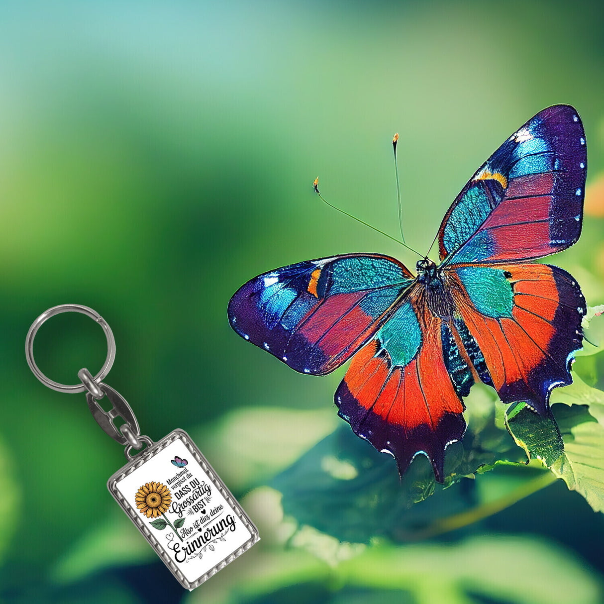 Du bist grossartig Schlüsselanhänger mit Sonnenblume