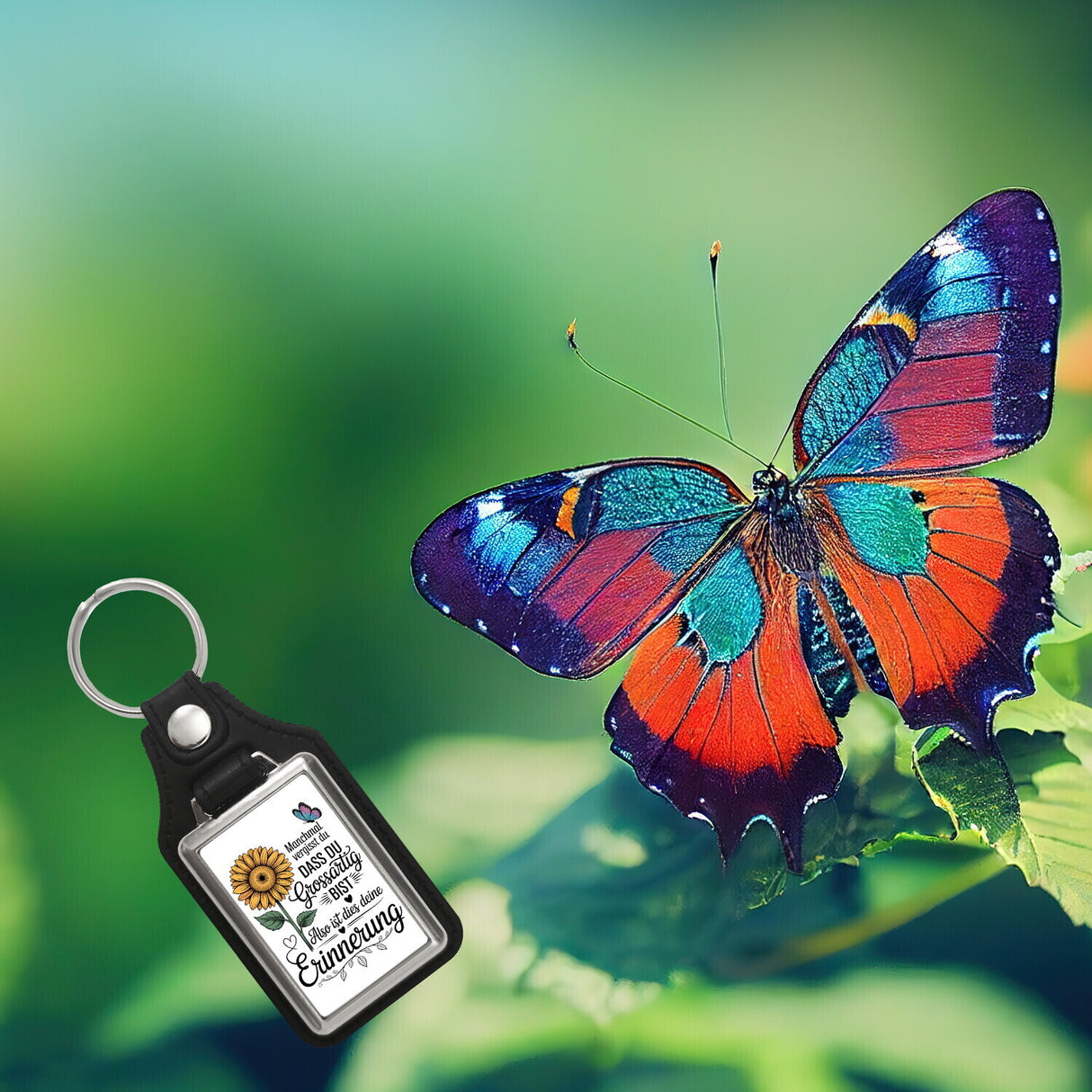 Du bist grossartig Schlüsselanhänger mit Sonnenblume