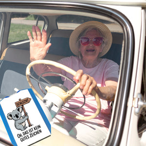 Melancholischer Koala Parkscheibe - kein gutes Zeichen