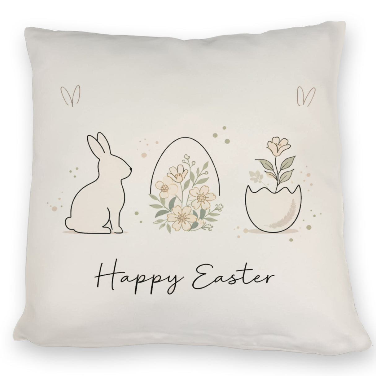 Happy Easter Kissen mit Hase Ei Design