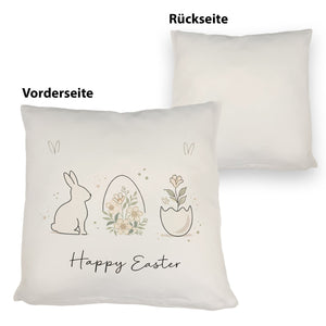 Happy Easter Kissen mit Hase Ei Design