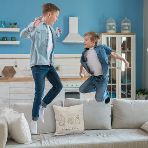 Happy Easter Kissen mit Hase Ei Design