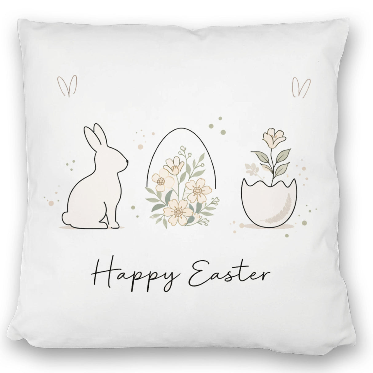 Happy Easter Kissen mit Hase Ei Design