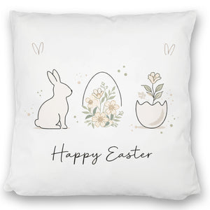 Happy Easter Kissen mit Hase Ei Design