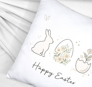 Happy Easter Kissen mit Hase Ei Design