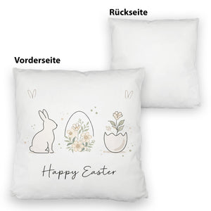 Happy Easter Kissen mit Hase Ei Design